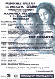 Programma della festa svoltasi nel 2010