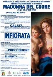 Programma religioso del 295° Anniversario Festa in onore della Madonna del Cuore - 26-27-28 Aprile 2024
