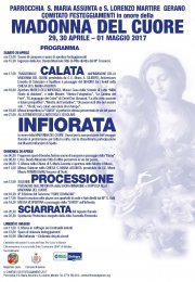 Programma 288° Anniversario Festa in onore della Madonna del Cuore - 29, 30 Aprile - 1 Maggio 2017